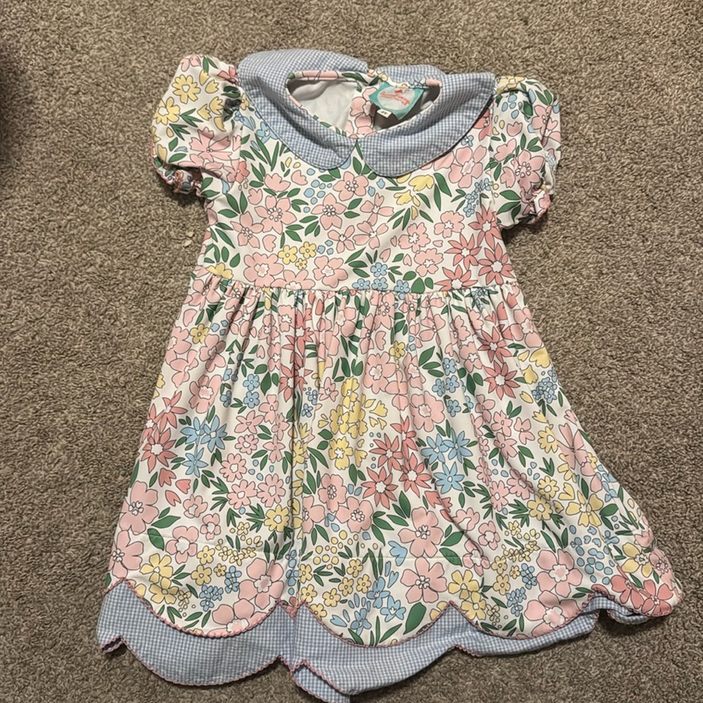 Smocked Flamingo Easter Dress